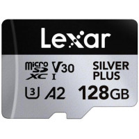 Lexar 128 GB microSDXC Professional Silver Plus UHS-I U3 V30 A2 Class 10 (LMSSIPL128G-BNANG)