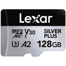 Lexar 128 GB microSDXC Professional Silver Plus UHS-I U3 V30 A2 Class 10 (LMSSIPL128G-BNANG)