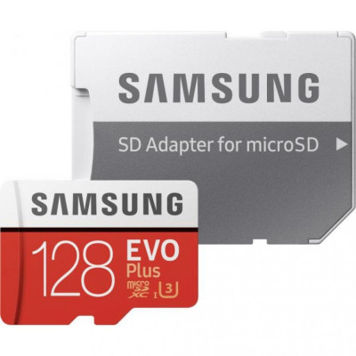 Samsung 128 GB microSDXC Class 10 UHS-I U3 EVO Plus 2020 + SD Adapter MB-MC128HA