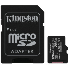 Kingston 256 GB microSDXC Class 10 UHS-I U3 Canvas Select Plus + SD Adapter SDCS2/256GB