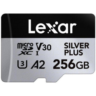 Lexar 256 GB microSDXC Professional Silver Plus UHS-I U3 V30 A2 Class 10 (LMSSIPL256G-BNANG)