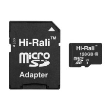 Hi-Rali 128 GB microSDHC class 10 UHS-I (U3) + SD adapter HI-128GBSD10U3-01