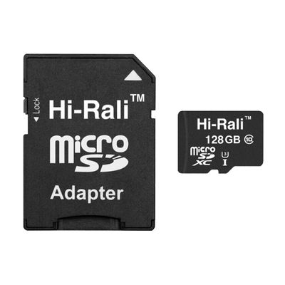 Hi-Rali 128 GB microSDHC class 10 UHS-I (U3) + SD adapter HI-128GBSD10U3-01
