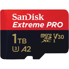SanDisk 1 TB microSDXC UHS-I U3 Extreme Pro + SD Adapter SDSQXCD-1T00-GN6MA