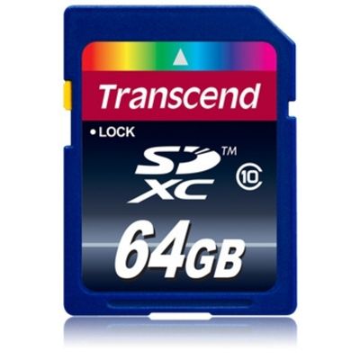 Transcend 64 GB SDXC class 10 TS64GSDXC10
