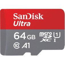 SanDisk 64 GB microSDXC UHS-I U1 A1 Class 10 Ultra (SDSQUAB-064G-GN6IA)