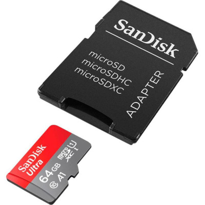 SanDisk 64 GB microSDXC UHS-I U1 A1 Class 10 Ultra (SDSQUAB-064G-GN6IA)