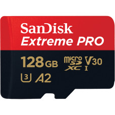 SanDisk 128 GB microSDXC UHS-I U3 Extreme Pro + SD Adapter SDSQXCD-128G-GN6MA