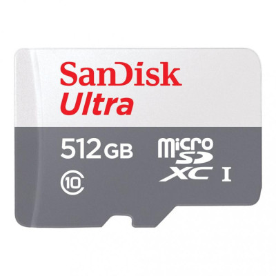 SanDisk Ultra microSDXC 512GB 100MB/s Class 10 UHS-I, EAN: 0619659196622 (SDSQUNR-512G-GN3MN)