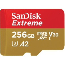 SanDisk 256 GB microSDXC UHS-I U3 V30 A2 Extreme (SDSQXAV-256G-GN6MA)