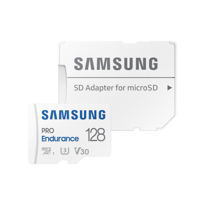 Samsung 128 GB microSDXC Class 10 UHS-I U3 V30 Pro Endurance + SD Adapter MB-MJ128KA