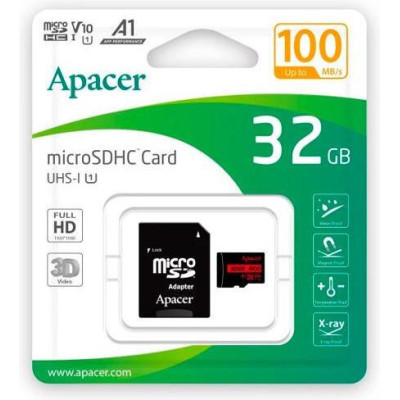 Apacer 32 GB MicroSDHC UHS-I Class 10 + SD adapter (AP32GMCSH10UB-R)