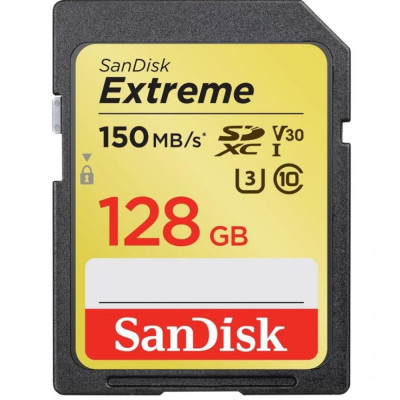 SanDisk 128 GB SDXC UHS-I U3 Extreme SDSDXV5-128G-GNCIN