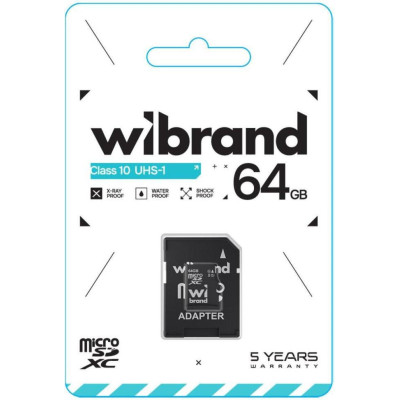 Wibrand 64 GB mictoSD UHS-I Class 10 (WICDXU1/64GB-A)