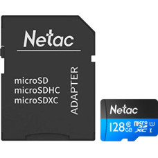 Netac 128 GB microSDXC Class 10 UHS-I + SD adapter NT02P500STN-128G-R
