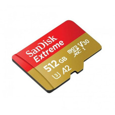 SanDisk 512 GB microSDXC UHS-I U3 V30 A2 Extreme (SDSQXAV-512G-GN6MN)