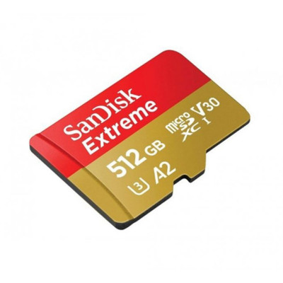SanDisk 512 GB microSDXC UHS-I U3 V30 A2 Extreme (SDSQXAV-512G-GN6MN)