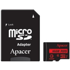 Apacer 16 GB microSDHC Class 10 UHS-I R85 + SD adapter AP16GMCSH10U5-R