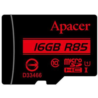 Apacer 16 GB microSDHC Class 10 UHS-I R85 + SD adapter AP16GMCSH10U5-R