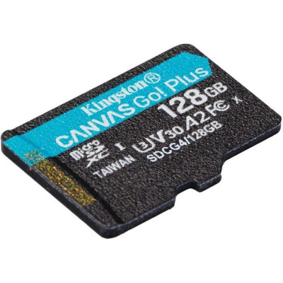 Kingston 128 GB microSDXC Canvas Go! Plus UHS-I U3 V30 A2 Class 10 (SDCG4/128GBSP)