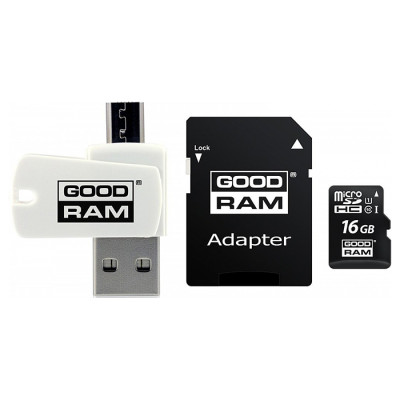 GOODRAM 16 GB microSDHC class 10 UHS-I All-in-One M1A4-0160R12