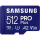 Samsung 512 GB microSDXC UHS-I U3 V30 A2 PRO Plus 2023 + Reader (MB-MD512SB)