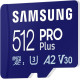 Samsung 512 GB microSDXC UHS-I U3 V30 A2 PRO Plus 2023 + Reader (MB-MD512SB)