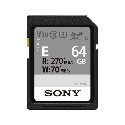 Sony 64GB SDXC C10 UHS-II U3 V30 R270/W70MB/s Entry (SFE64.ET4)