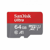 SanDisk 64 GB microSDXC UHS-I Ultra A1 + SD adapter (SDSQUAB-064G-GN6MN)