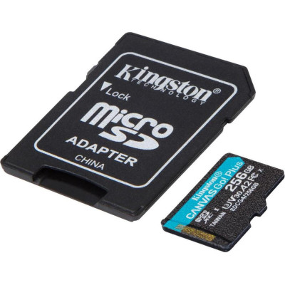 Kingston 256 GB microSDXC Canvas Go! Plus UHS-I U3 V30 A2 Class 10 + Adapter (SDCG4/256GB)