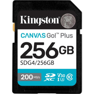 Kingston 256 GB SDXC Canvas Go! Plus UHS-I U3 V30 Class 10 (SDG4/256GB)