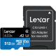 Lexar 512 GB microSDXC High Performance 633x UHS-I U3 V30 A2 Class 10 + SD-adapter (LSDMI512BB633A)