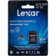 Lexar 512 GB microSDXC High Performance 633x UHS-I U3 V30 A2 Class 10 + SD-adapter (LSDMI512BB633A)