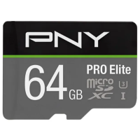 PNY 64 GB microSDXC class 10 UHS-I U3 PRO Elite + SD Adapter P-SDU64GV31100PRO-GE