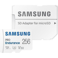 Samsung 256 GB microSDXC Class 10 UHS-I U3 V30 Pro Endurance + SD adapter MB-MJ256KA