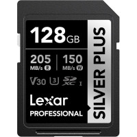 Lexar 128 GB SDXC Professional Silver Plus UHS-I U3 V30 Class 10 (LSDSIPL128G-BNNNG)