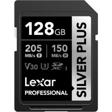 Lexar 128 GB SDXC Professional Silver Plus UHS-I U3 V30 Class 10 (LSDSIPL128G-BNNNG)
