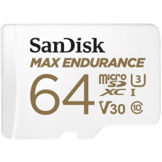 SanDisk 64 GB microSDXC Max Endurance UHS-I U3 V30 + SD adapter SDSQQVR-064G-GN6IA