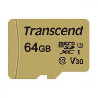 Transcend 64 GB microSDXC UHS-I U3 500S + SD Adapter TS64GUSD500S