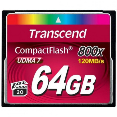 Transcend 64 GB 800X CompactFlash Card TS64GCF800