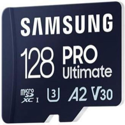Samsung 128 GB Pro Ultimate microSDXC Class 10 UHS-I U3 A2 + Reader (MB-MY128SB/WW)