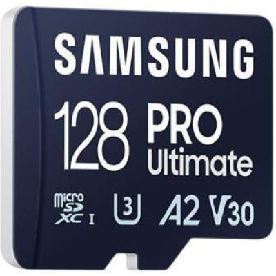 Samsung 128 GB Pro Ultimate microSDXC Class 10 UHS-I U3 A2 + Reader (MB-MY128SB/WW)