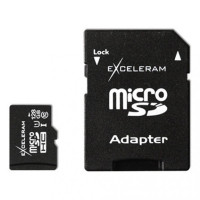 Exceleram 128 GB microSDXC class 10 UHS-I + SD Adapter MSD12810A