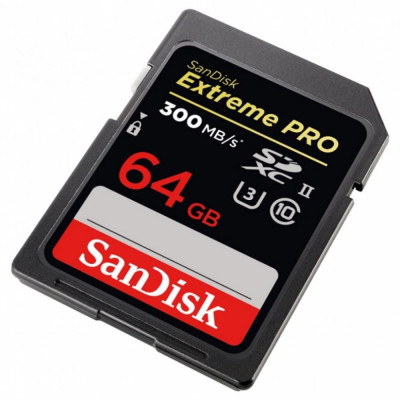 SanDisk 64 GB SDXC UHS-II U3 V90 Extreme Pro SDSDXDK-064G-GN4IN