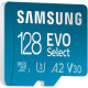 Samsung 128 GB microSDXC UHS-I U3 V30 A2 EVO Select + SD Adapter MB-ME128KA