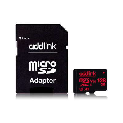 addlink 128 GB microSDXC UHS-I (U3) V30 A1 + SD-адаптер (AD128GBMSXU3A)