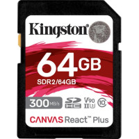 Kingston 64 GB SDXC Class 10 UHS-II U3 Canvas React Plus SDR2/64GB
