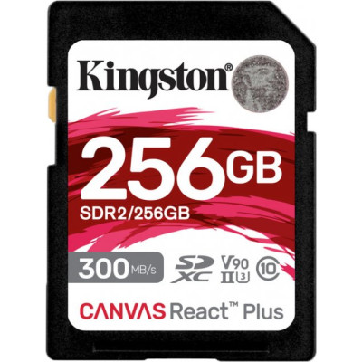 Kingston 256 GB SDXC Class 10 UHS-II U3 Canvas React Plus SDR2/256GB