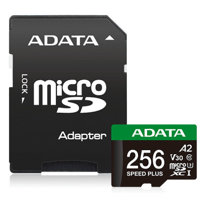 ADATA 256 GB microSDXC Speed Plus (UD256GUI3V30A2SP-RA1)