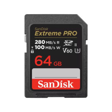 SanDisk 64 GB SDXC Class 10 UHS-II U3 V60 Extreme Pro (SDSDXEP-064G-GN4IN)